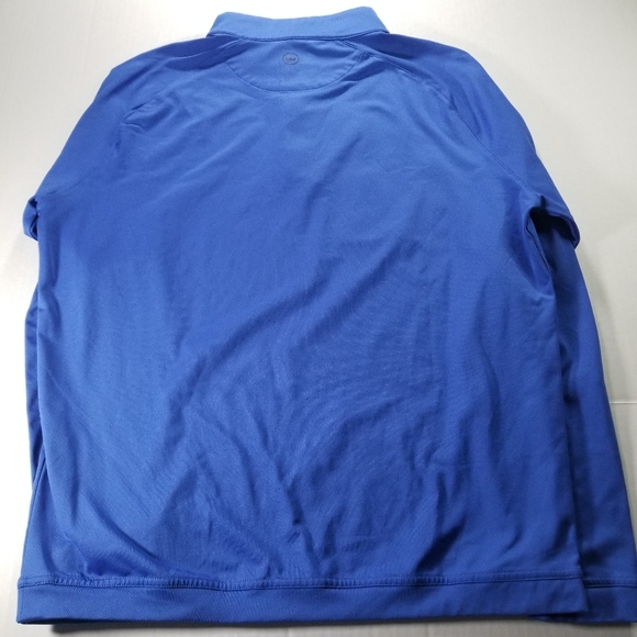 Peter Millar Verge Performance Size Medium Blue  Quarter-Zip Sweatshirt Men - Picture 3 of 8
